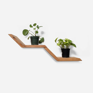 Wall-Mounted Thin Shelf | Plant Thin Shelf | Handcrafted in Wood