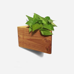 Triangle wall mounted planter, side view