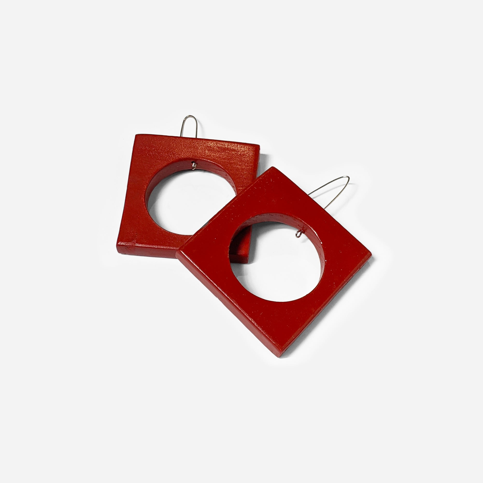 Hole in Square Earrings (by Gary Harrell)